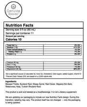 Load image into Gallery viewer, 1 oz genuine essiac nutrition facts label