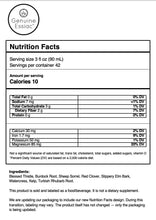 Load image into Gallery viewer, 4 oz genuine essiac nutrition facts panel
