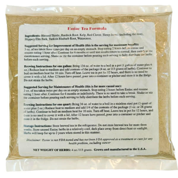 4 oz. Genuine Essiac tea packet