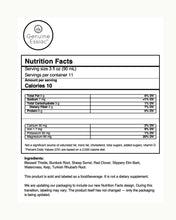 Load image into Gallery viewer, genuine essiac nutrition facts 1 oz bag 3 oz serving
